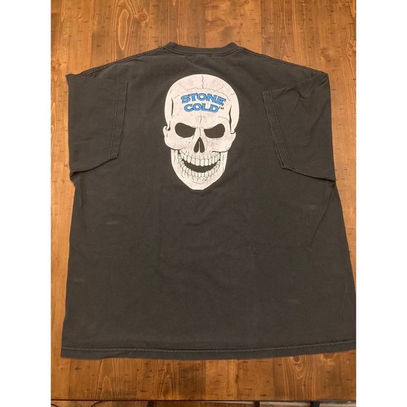 Vintage 90s Stone Cold Steve Austin 3:16 Skull Tee Shirt 2 Sided - Picture 1 of 11